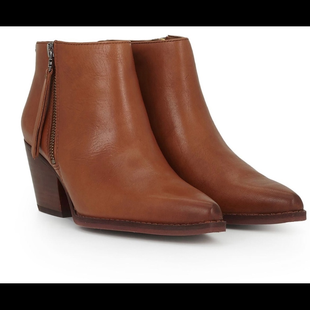 Sam Edelman Brown Leather Booties size 9
